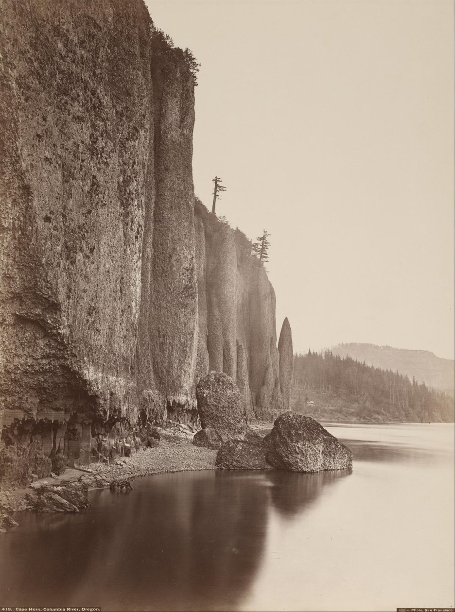 Cabo Horn, Río Columbia, Oregón de Carleton E. Watkins