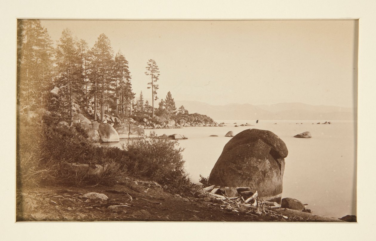 Cuatro escenas de ferrocarril y cuatro vistas del lago Tahoe: lago Tahoe desde Artist Point de Carleton E. Watkins