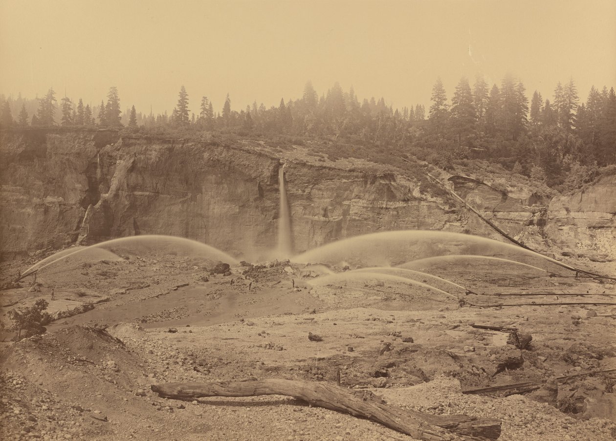Malakoff Diggins, North Bloomfield, condado de Nevada de Carleton E. Watkins