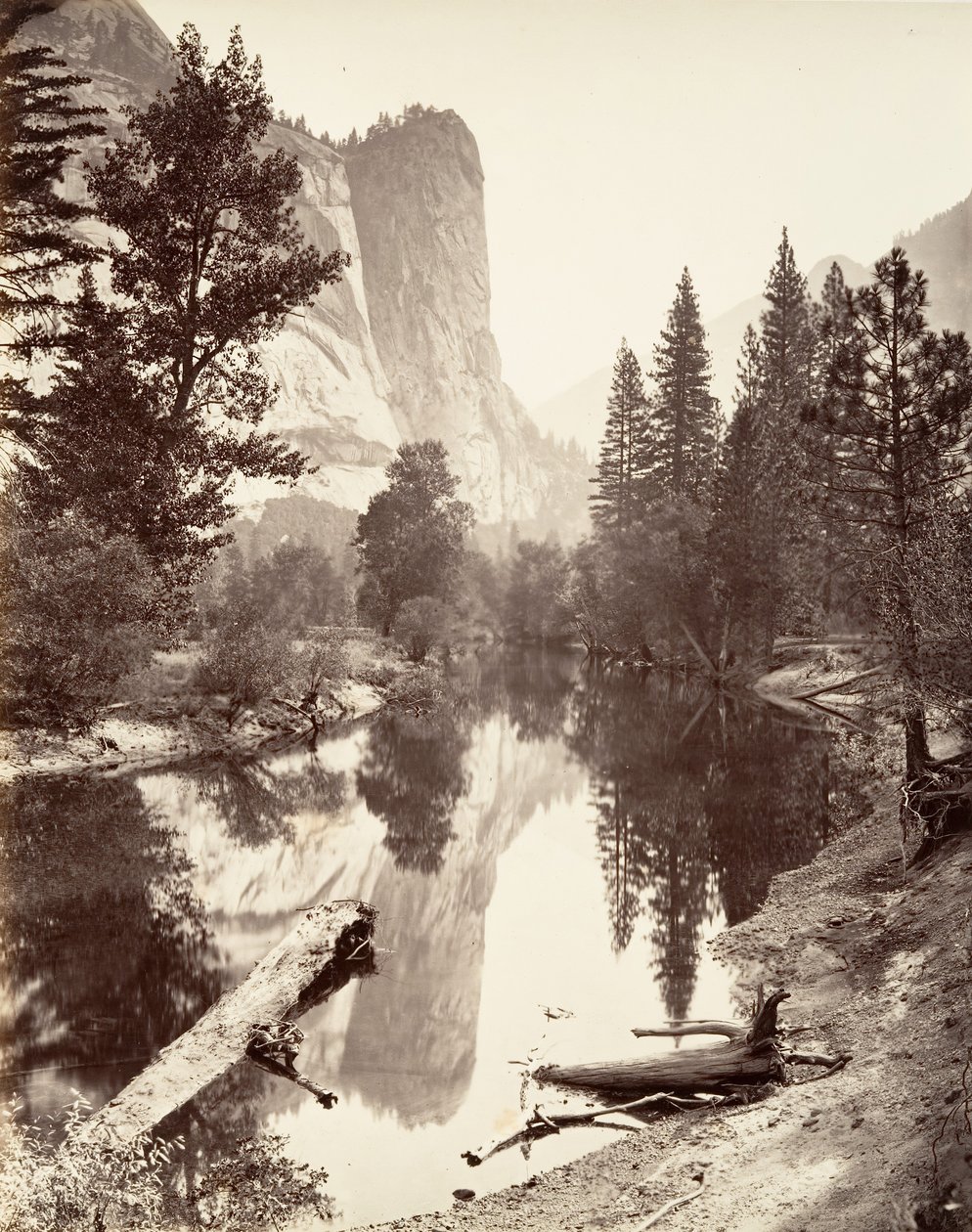Torre de Washington, Yosemite, ca. 1872, impreso ca. 1876 de Carleton E. Watkins.