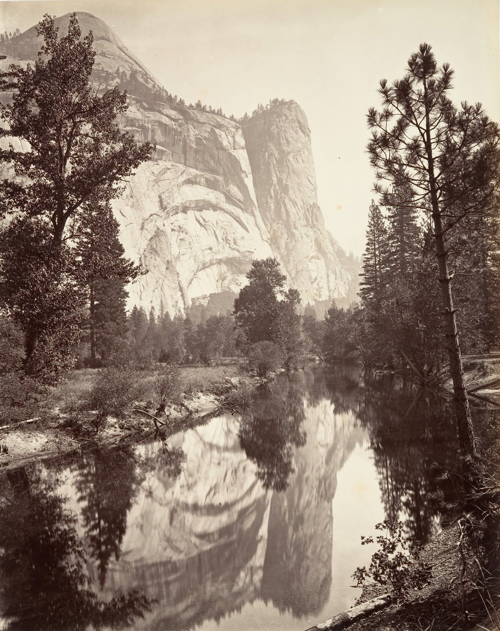 Torre de Washington, Yosemite, ca. 1872, impreso ca. 1876 de Carleton E. Watkins.