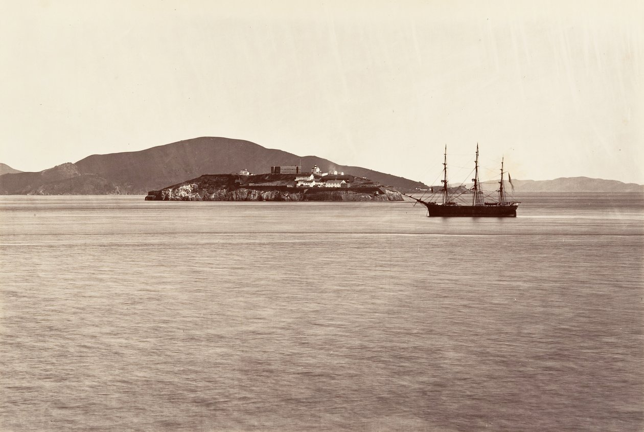 Isla de Alcatraz, San Francisco, 1868-69, impreso ca. 1876 de Carleton Emmons Watkins