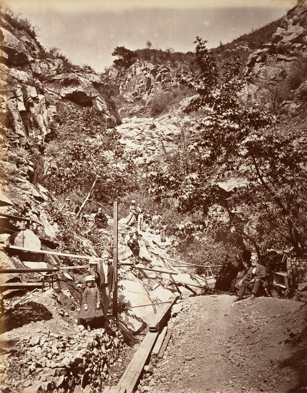 Aguas termales de azufre, Santa Bárbara, 1876, impreso ca. 1876 de Carleton Emmons Watkins