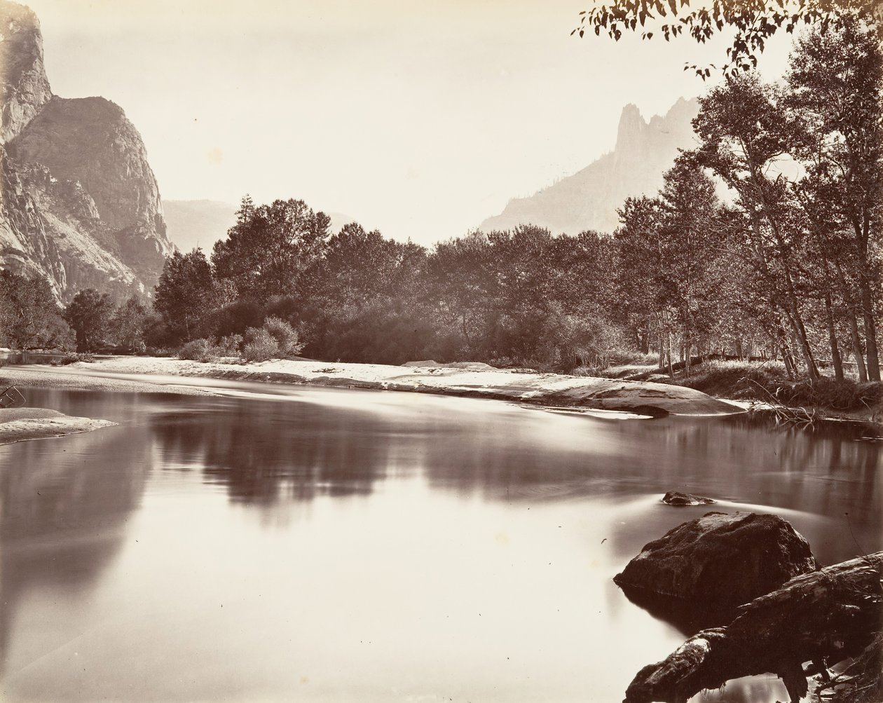 Mirando hacia el Valle de Yosemite, ca. 1872, impreso ca. 1876 de Carleton Emmons Watkins
