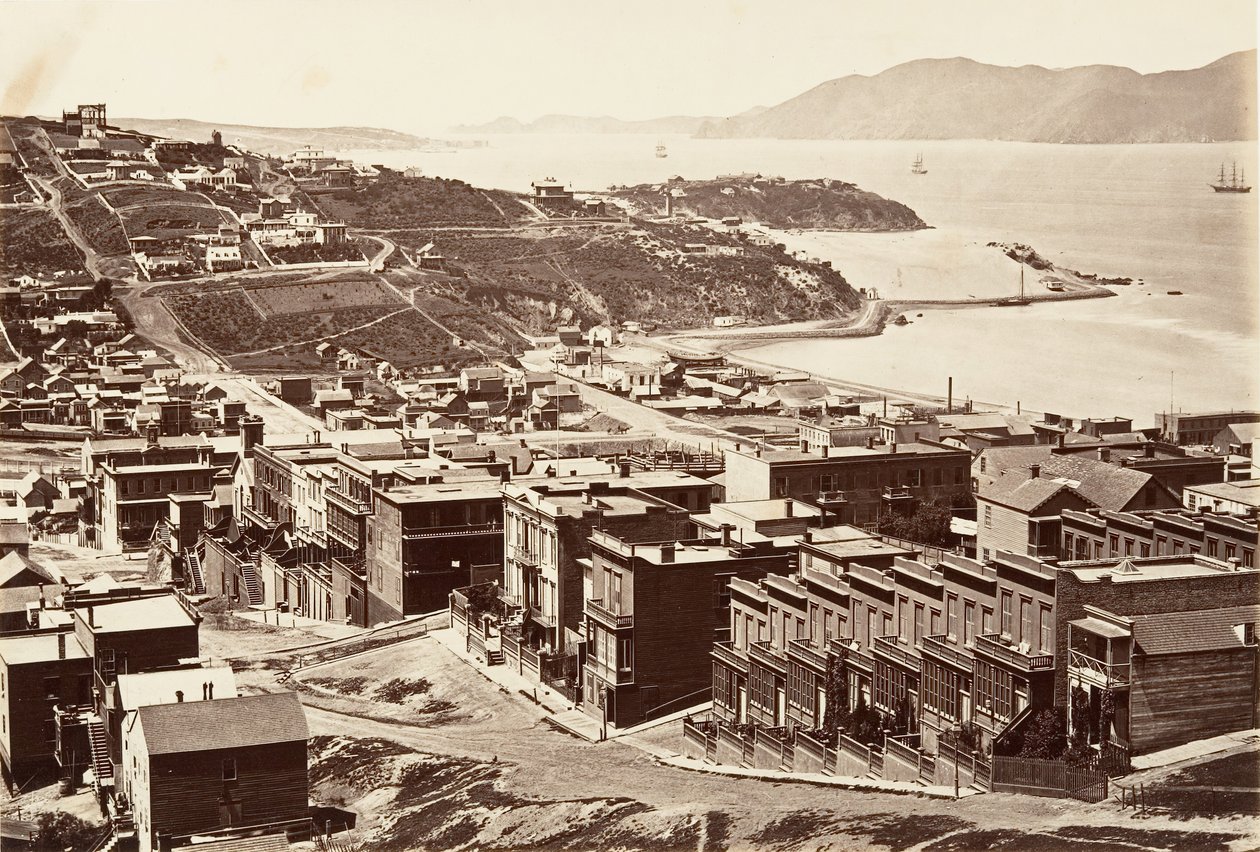 La Puerta Dorada, 1868-69, impreso ca. 1876 de Carleton Emmons Watkins