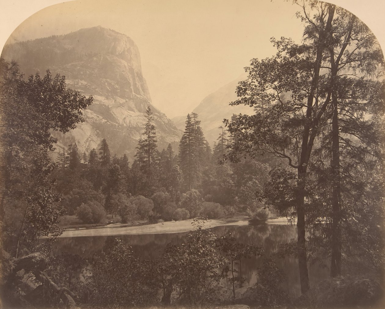 El Lago al Pie de la Media Cúpula, 1861 de Carleton Emmons Watkins