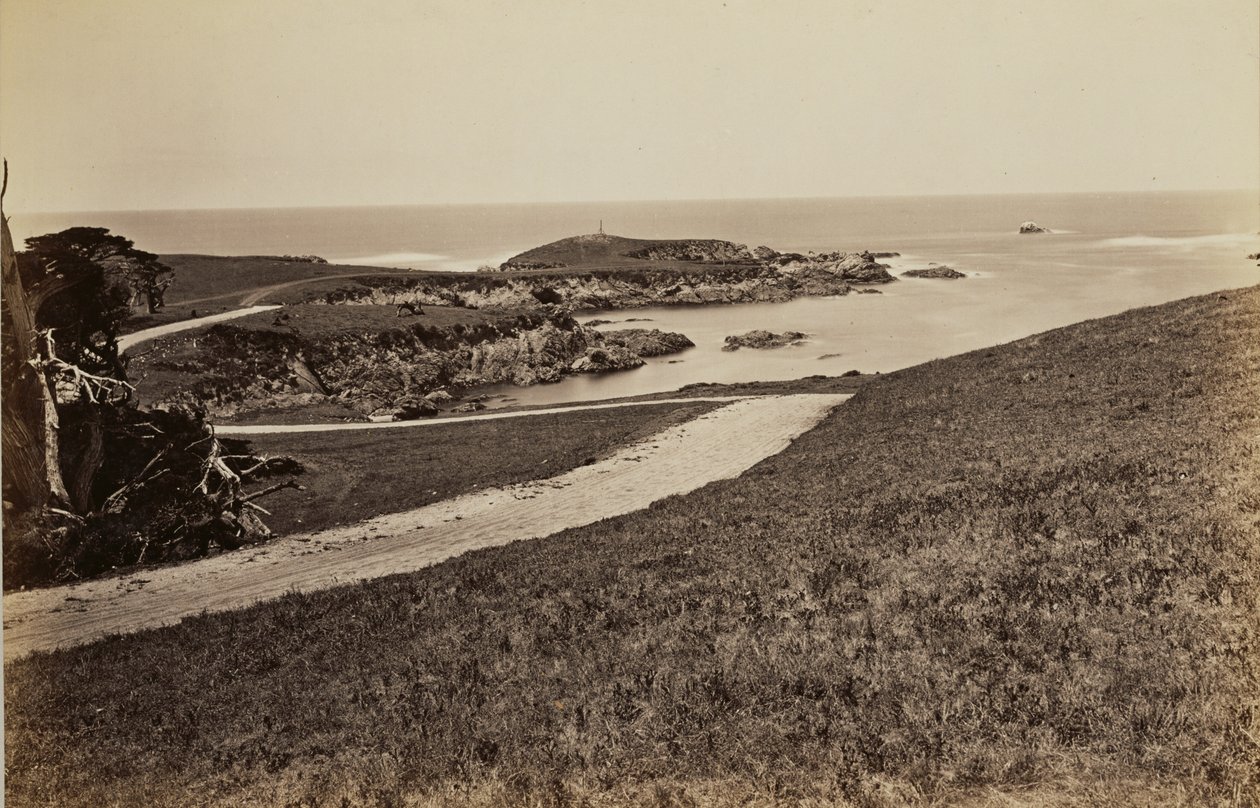 [Vista de la costa cerca de Monterey] de Carleton Watkins
