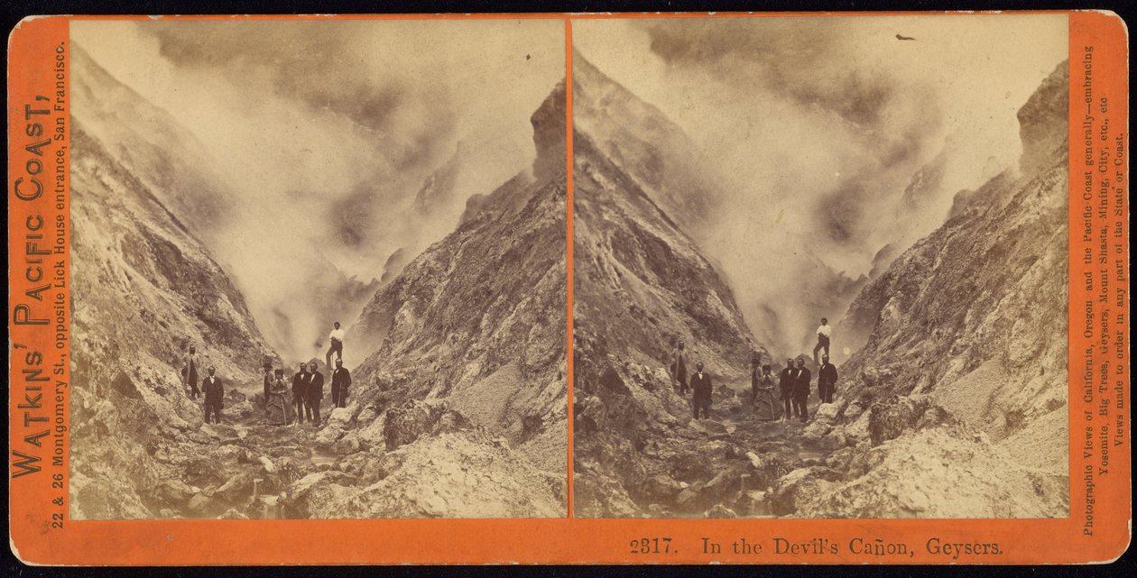 En el Cañón del Diablo, Geysers de Carleton Watkins