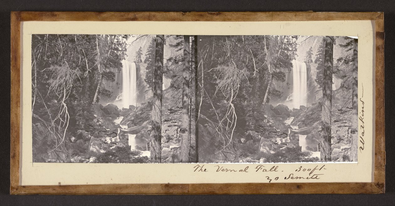 La caída vernal. 300 pies. Yo Semite de Carleton Watkins