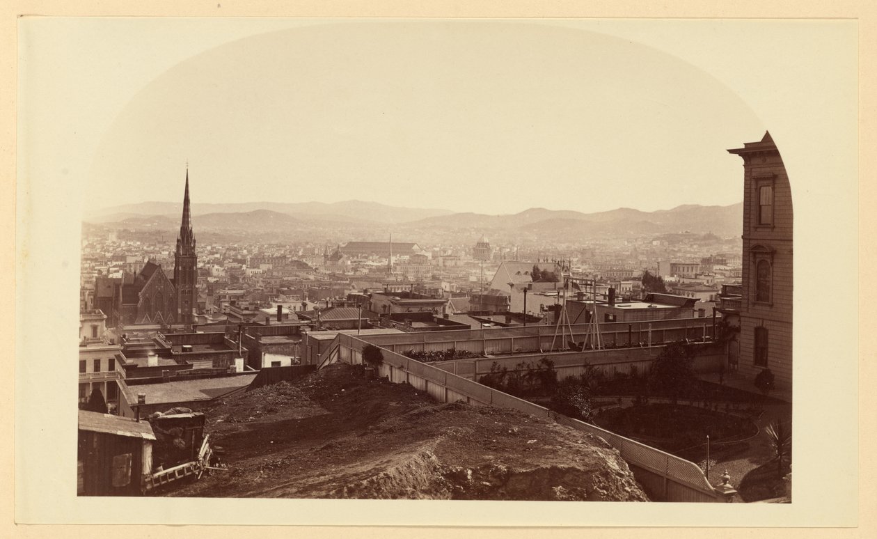 [Vista desde la residencia del Sr. Crocker, Cal St. Hill, mirando al sudeste] de Carleton Watkins