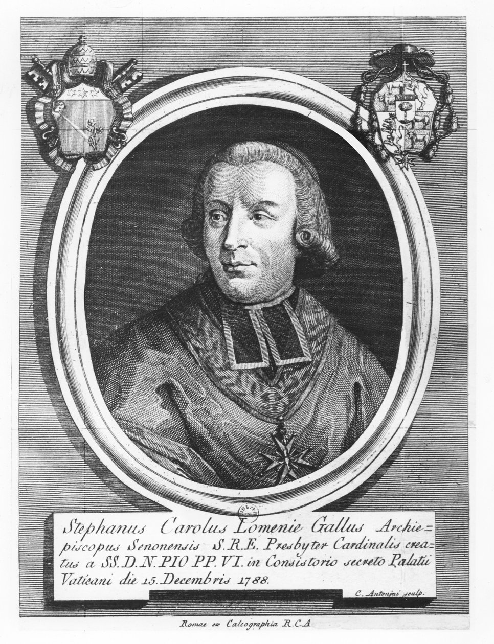 Étienne-Charles de Loménie de Brienne de Carlo Antonini
