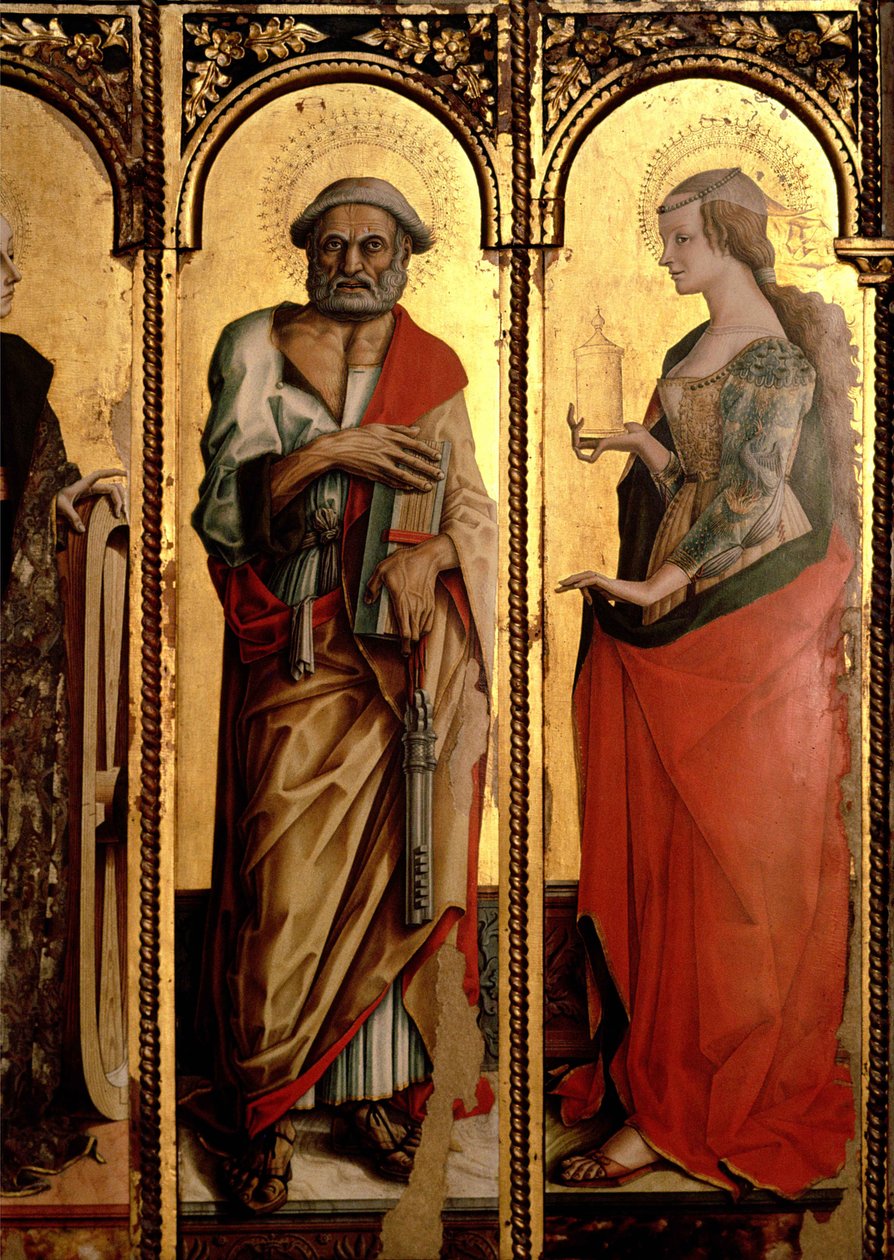 San Pedro y Santa María Magdalena (detalle) de Carlo Crivelli