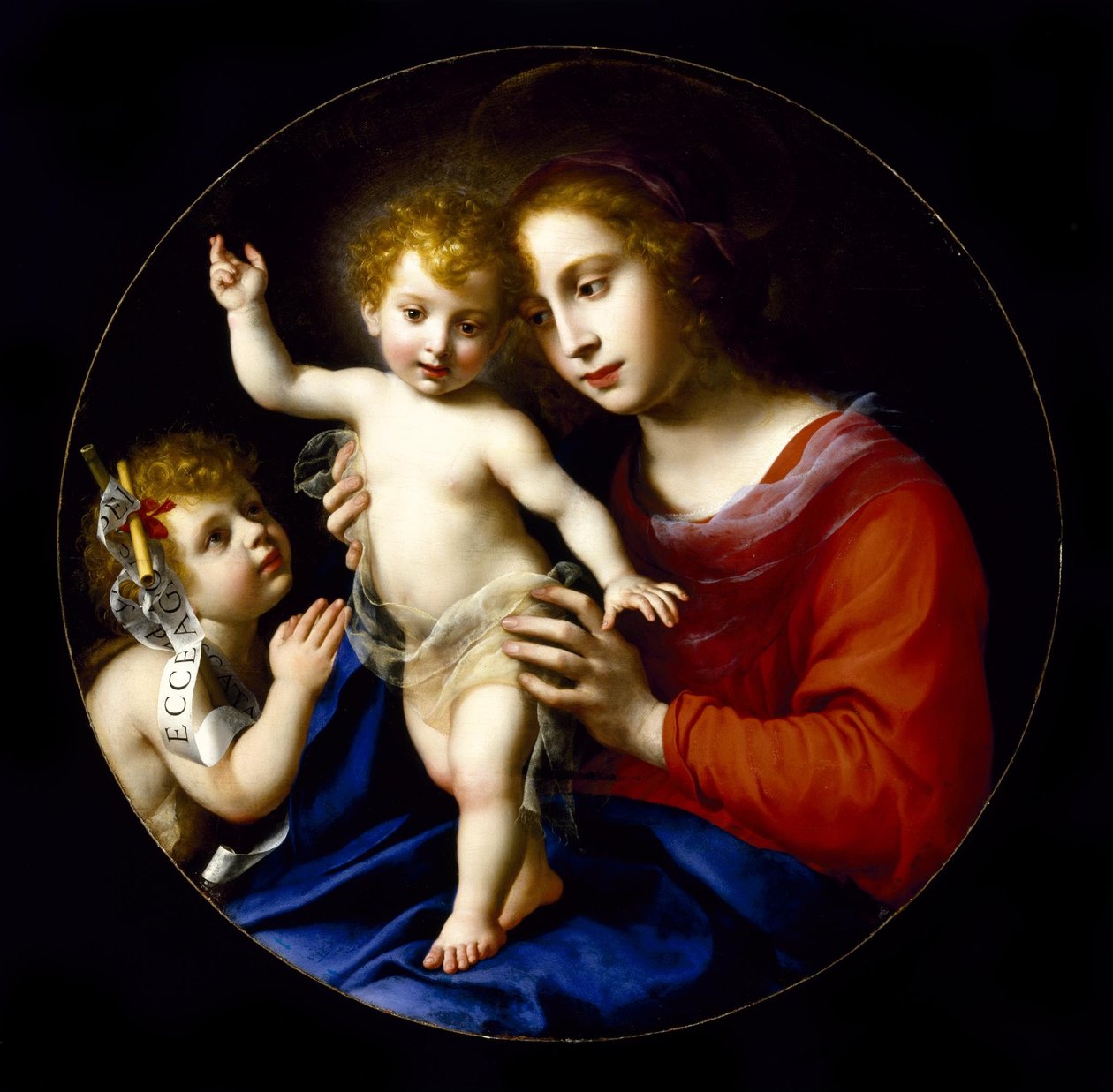 Virgen y Niño con el Infante San Juan Bautista de Carlo Dolci