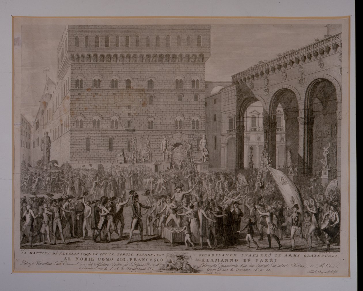 La Mañana del 3 de junio de 1799 cuando el Pueblo Florentino Celebró el Levantamiento de las Armas del Gran Ducado de Carlo Lasinio
