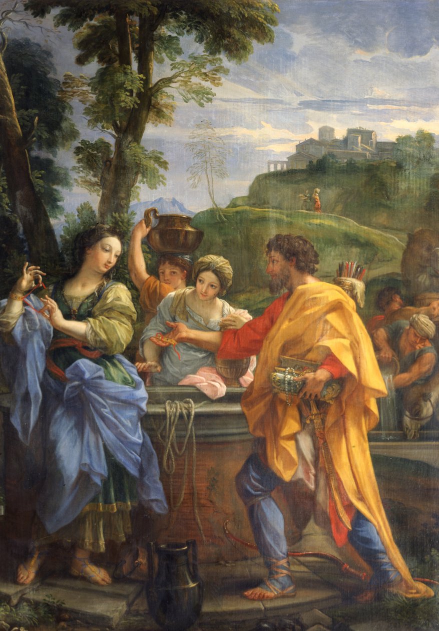 El siervo de Abraham y Raquel de Carlo Maratta or Maratti