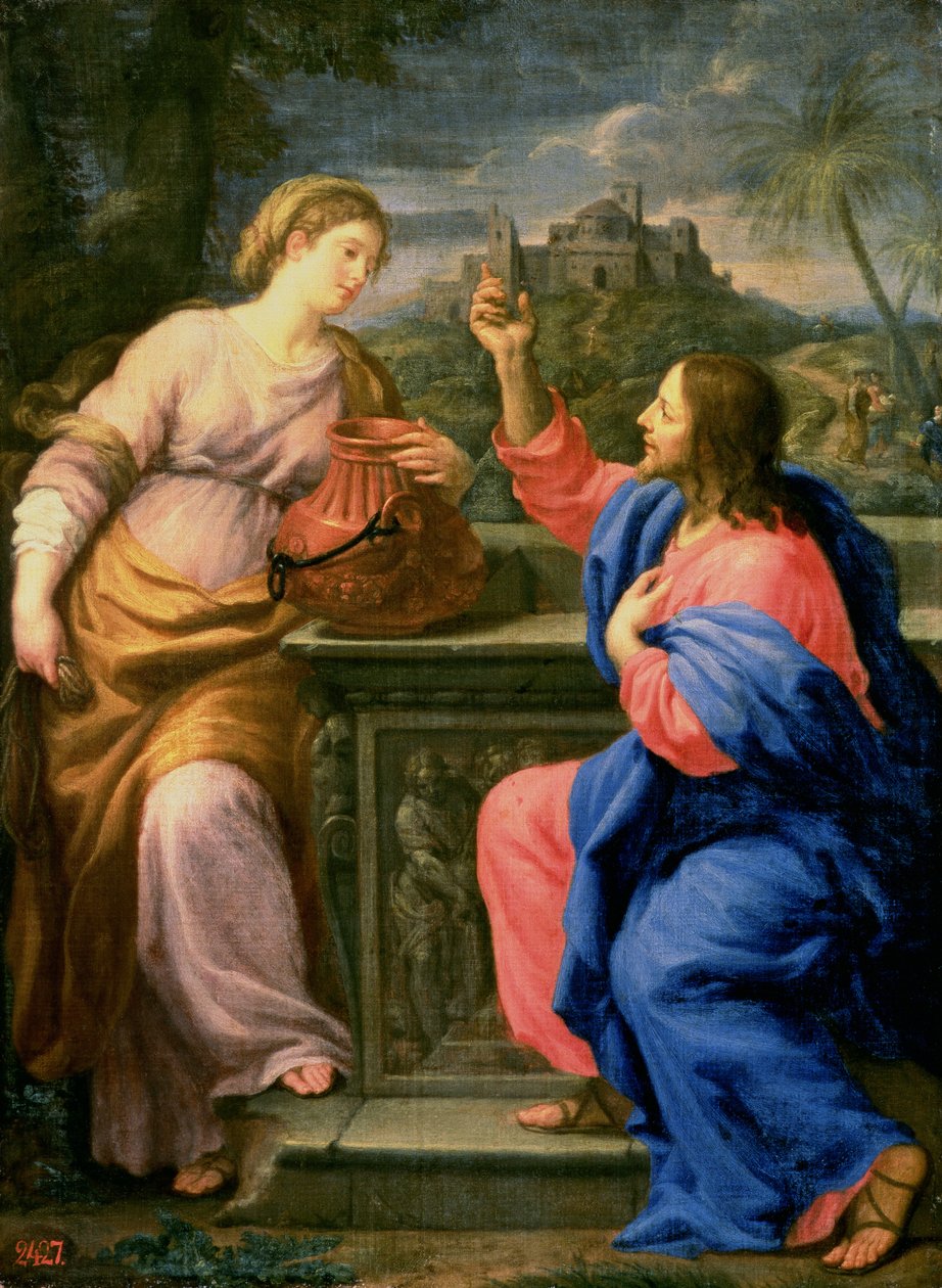 Cristo y la mujer de Samaria de Carlo Maratta or Maratti