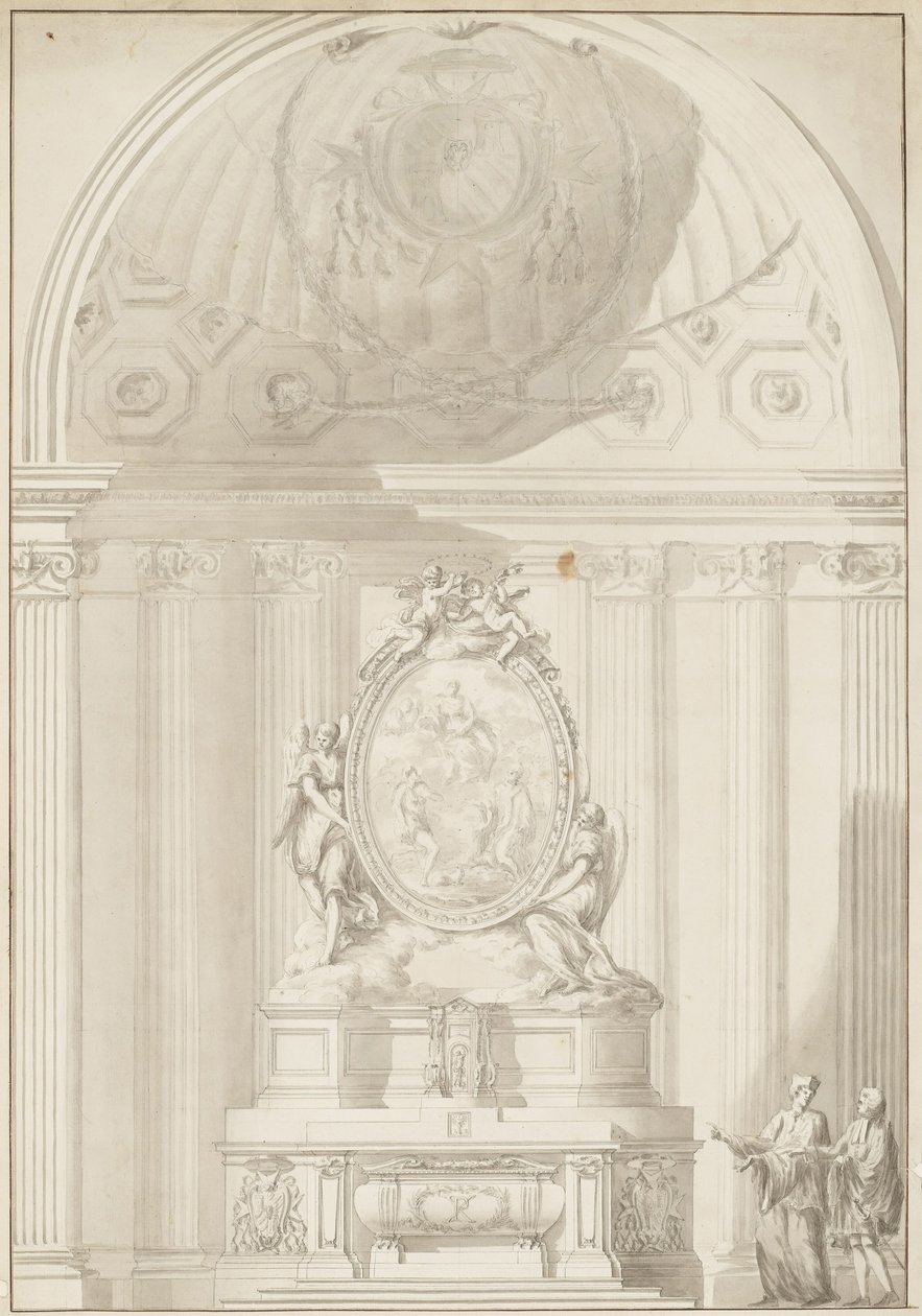 Santa María del Priorato, Roma, Diseño Alternativo para el Altar Mayor de Carlo Marchionni