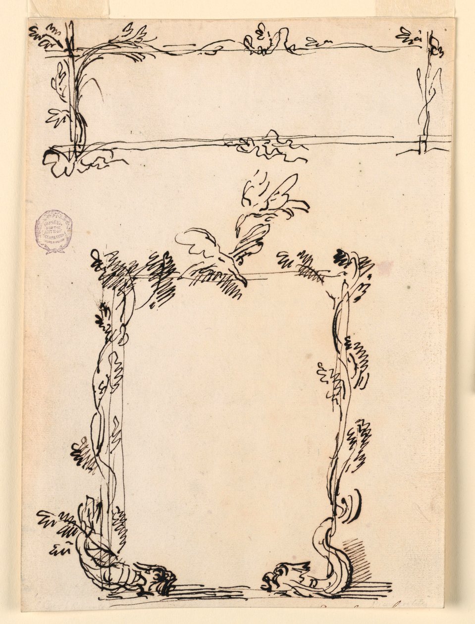 Dos bocetos para cartuchos de Carlo Marchionni