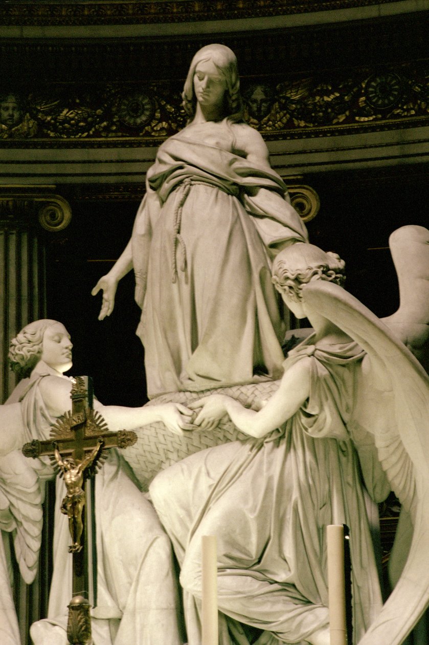 La Ascensión de Santa María Magdalena, del altar mayor, c.1835-41 (detalle) de Carlo Marochetti