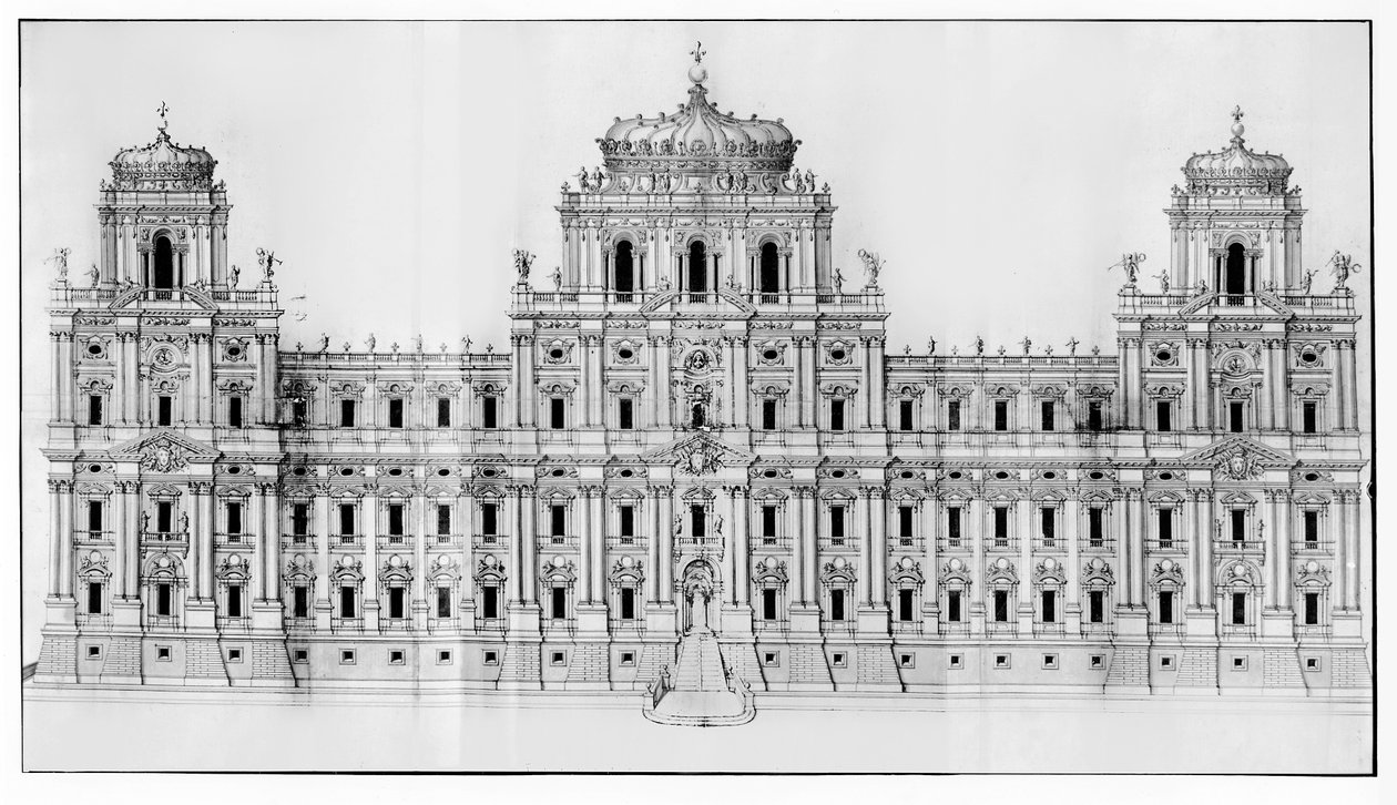 Proyecto para la fachada este del Louvre, de 