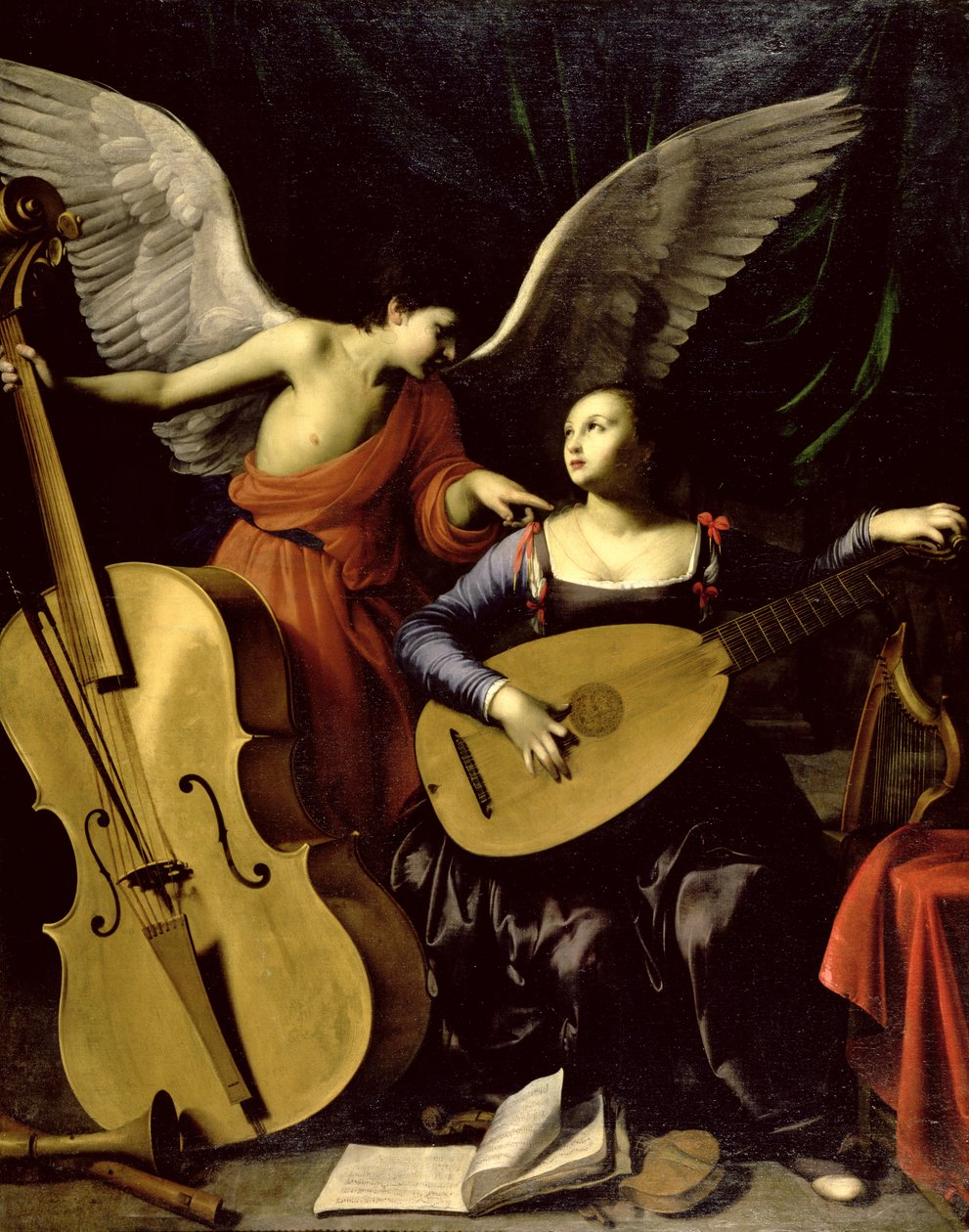 Santa Cecilia y el ángel de Carlo Saraceni
