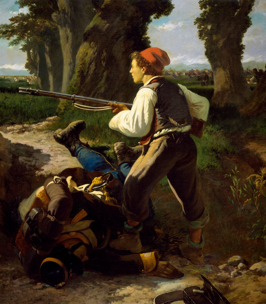 Pasquale Cova en la Batalla de Varese, 26 de mayo de 1859 de Carlo Ademollo