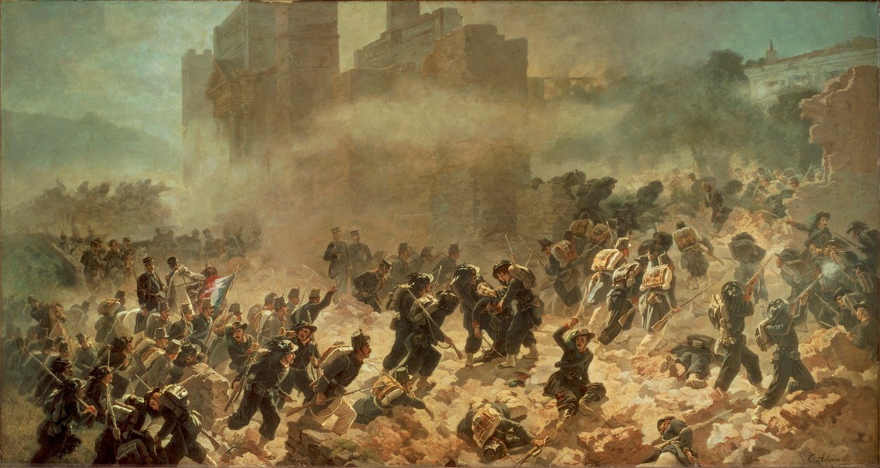 La Brecha de Porta Pia, Roma 20 de septiembre de 1870 de Carlo Ademollo