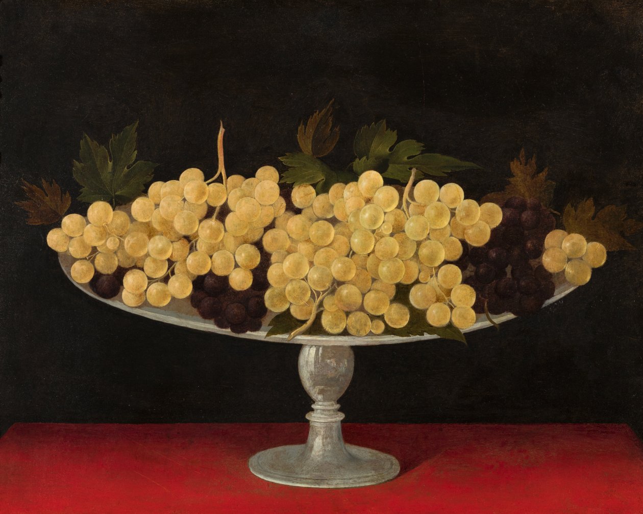 Placa metálica con uvas, verso (óleo sobre placa metálica) de Carlo Antonio Procaccini