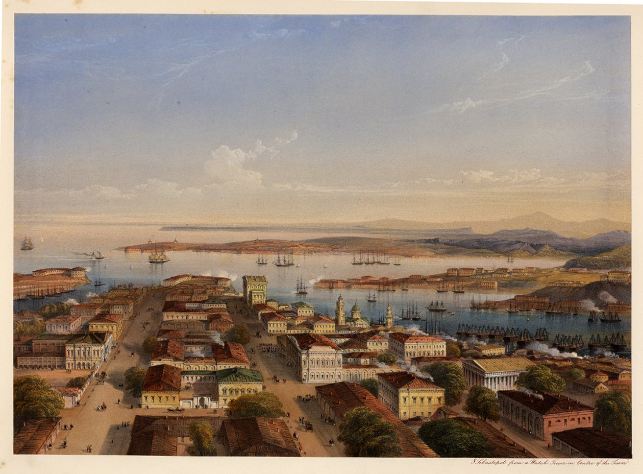 Vista general de Sebastopol, 1856 de Carlo Bossoli
