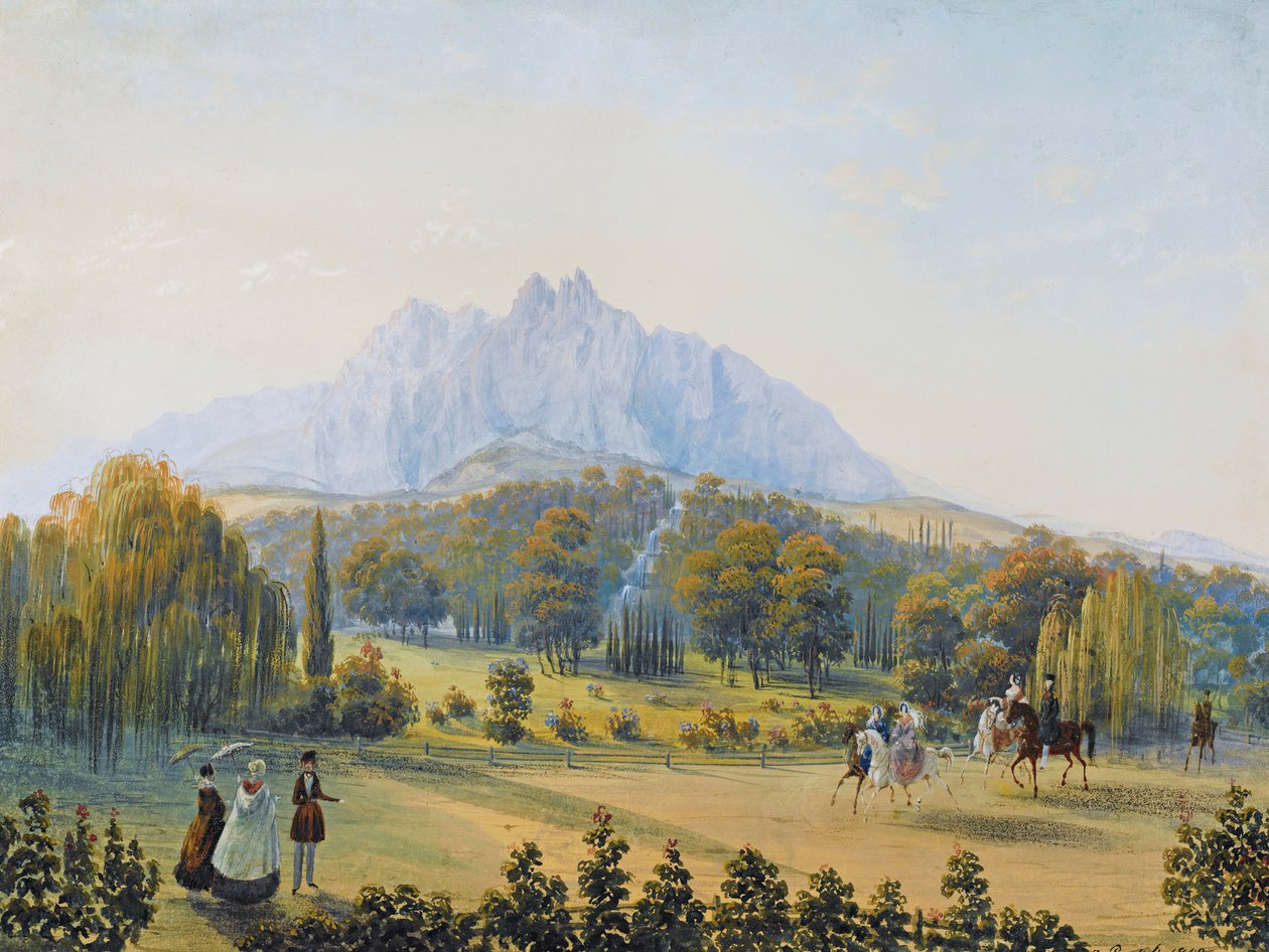 Vista de Miskhor en Crimea, 1841-1842 de Carlo Bossoli