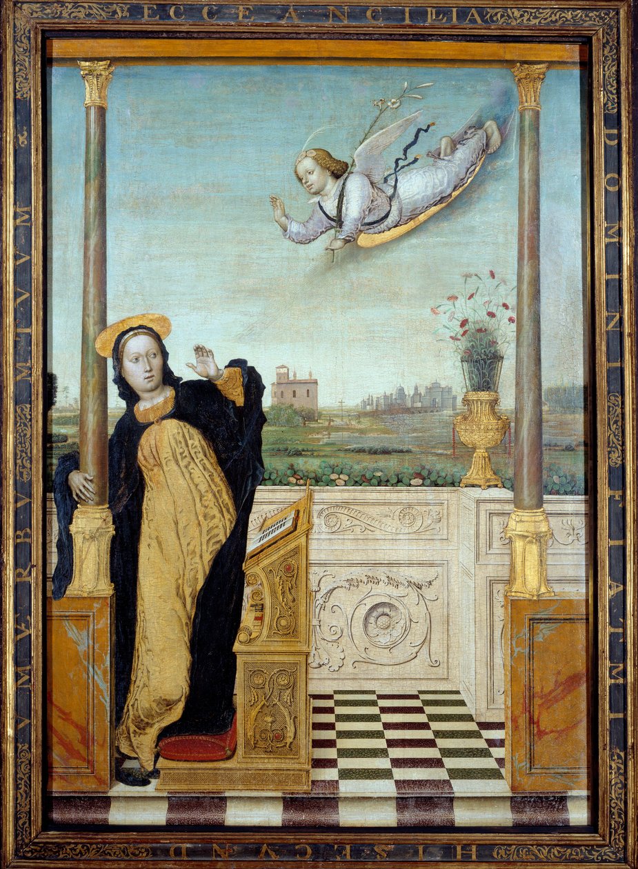 Anunciación. Panel central de un tríptico de Carlo Braccesco