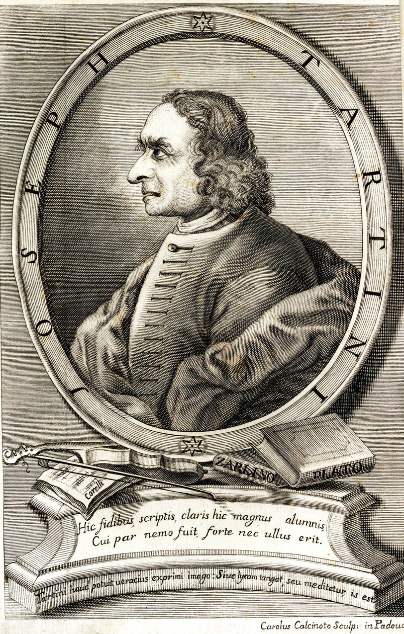 Retrato del violinista y compositor Giuseppe Tartini 1692-1770, principios de 1760 de Carlo Calcinotto