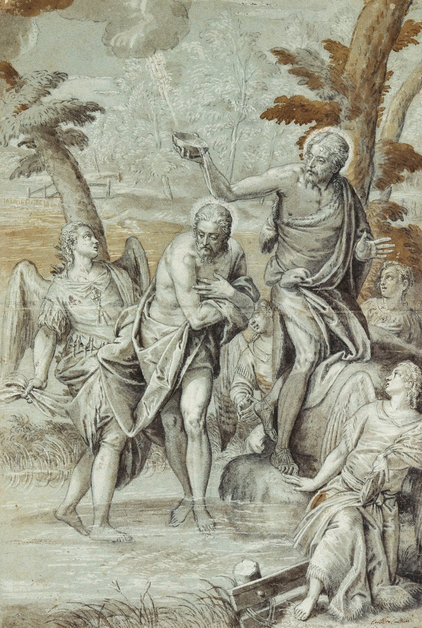 El bautismo de Cristo de Carlo Caliari