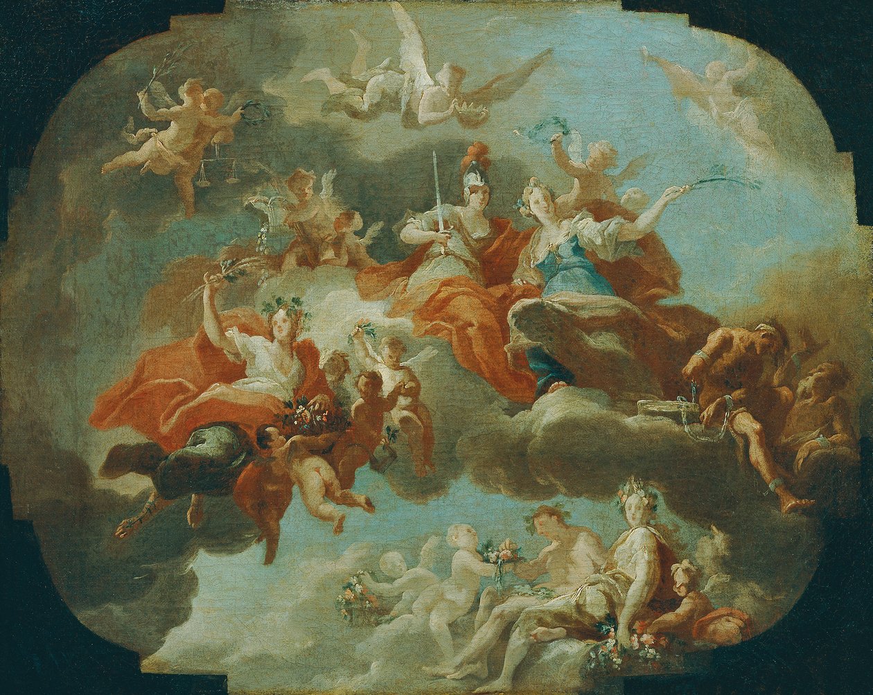 Alegoría de la paz y la justicia de Carlo Carlone