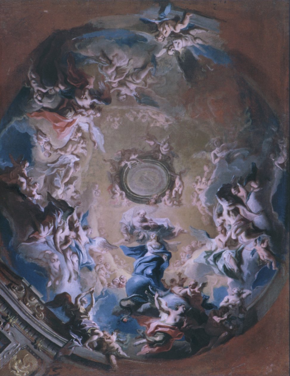 Dios Padre recibe a la Virgen de la Inmaculada Concepción de Carlo Carlone
