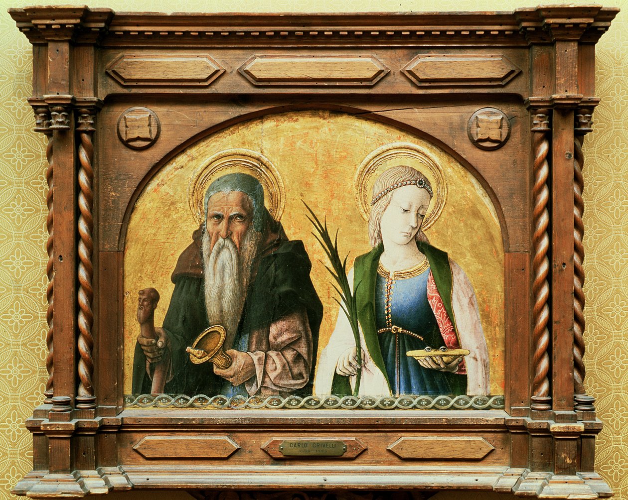 San Antonio el Ermitaño y Santa Lucía, c.1470 de Carlo Crivelli