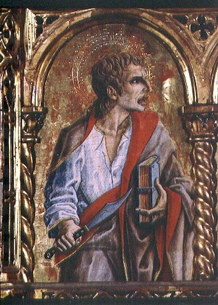 San Bartolomé, detalle del políptico de Sant