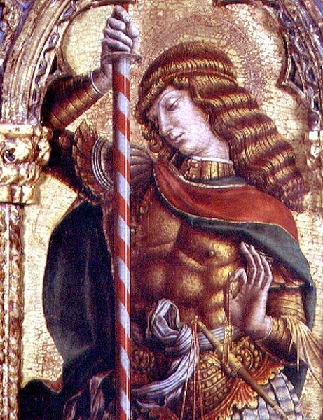 San Miguel (detalle) de Carlo Crivelli