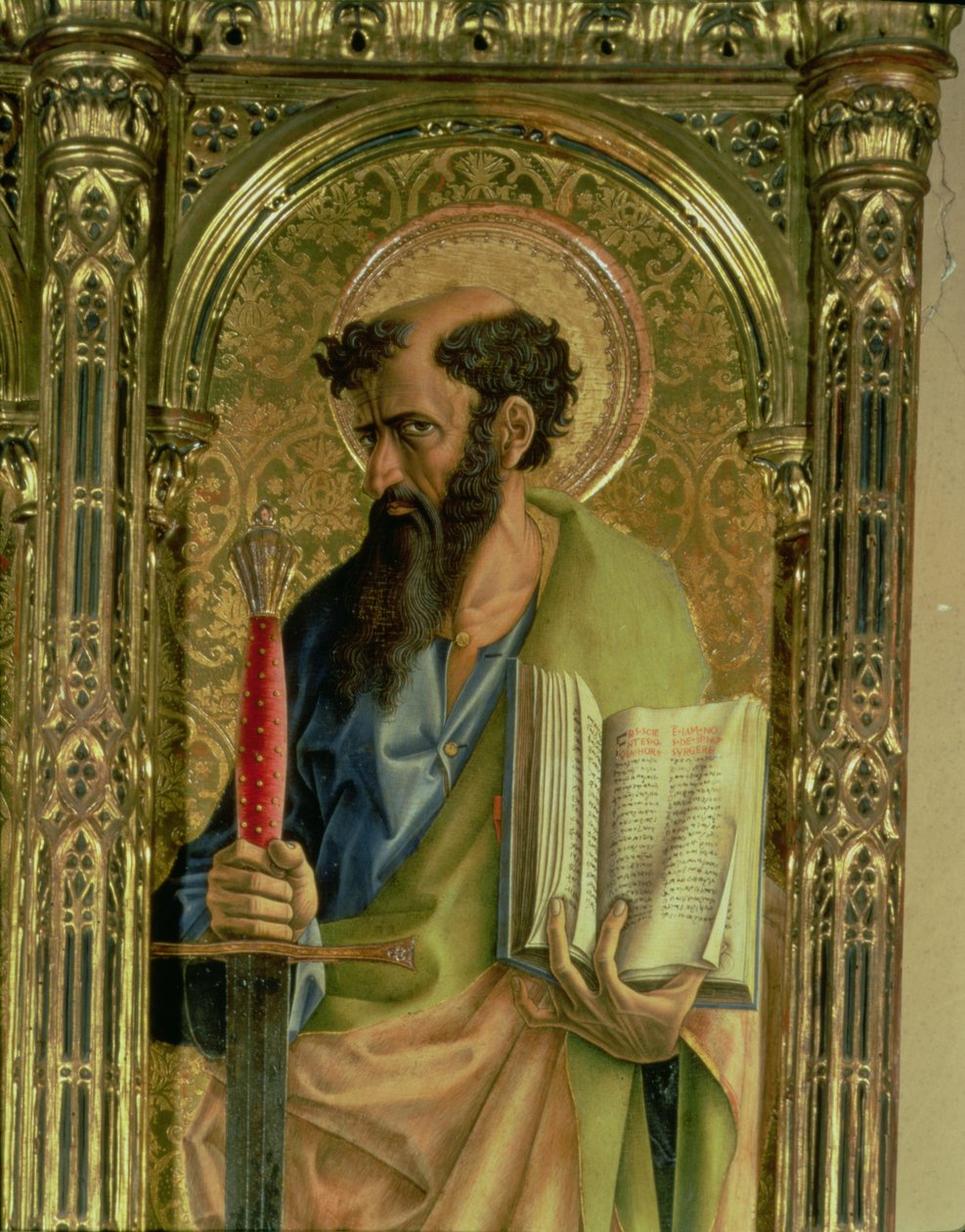 San Pablo, (detalle) del políptico de Sant