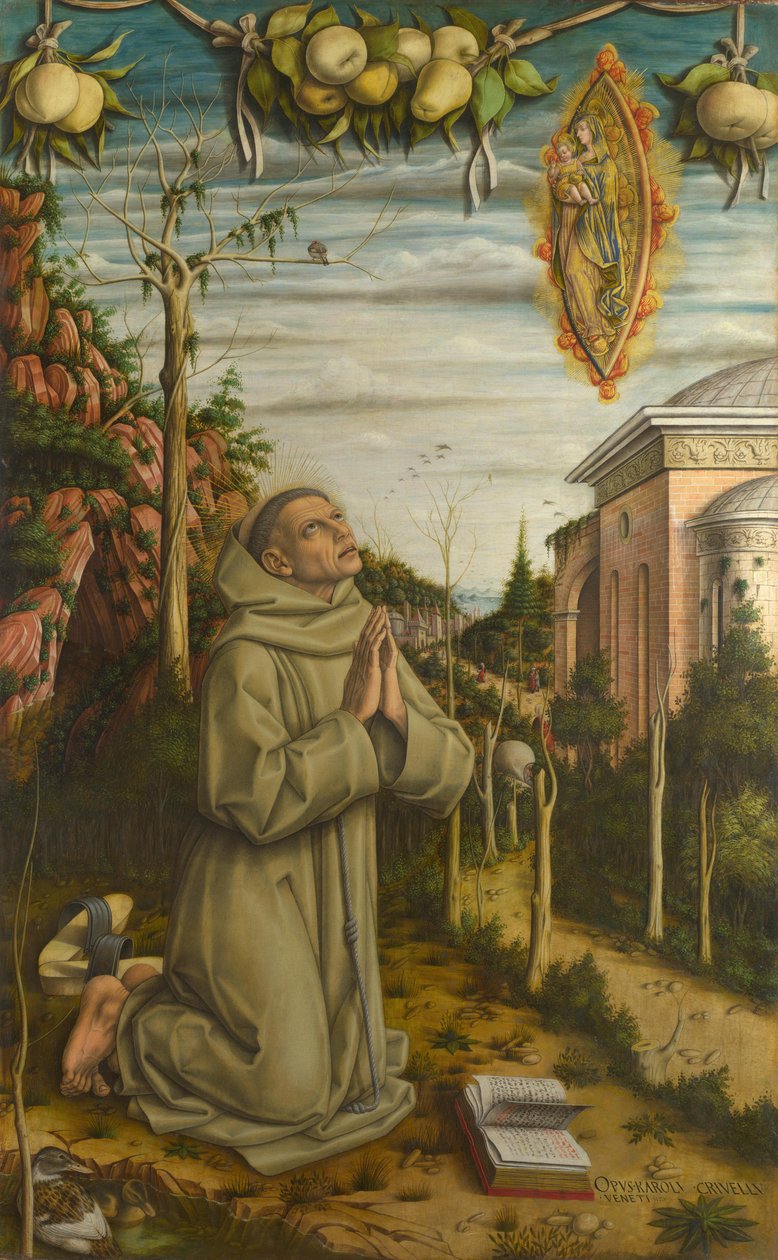 La visión del Beato Gabriel, 1489 de Carlo Crivelli