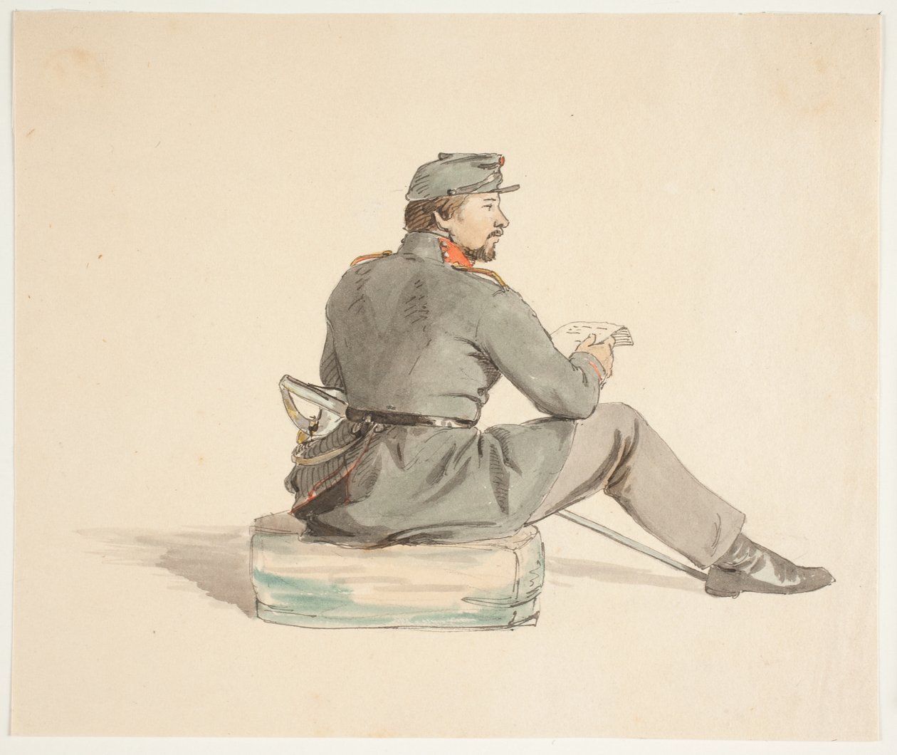 Soldado leyendo de Carlo Dalgas