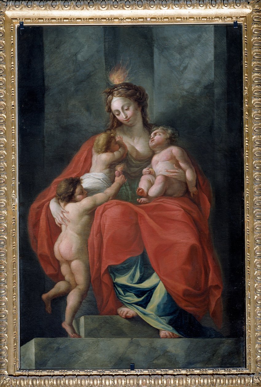 Alegoría de los trece valores de la república: la caridad (Pintura, después de 1783) de Carlo Giuseppe Ratti