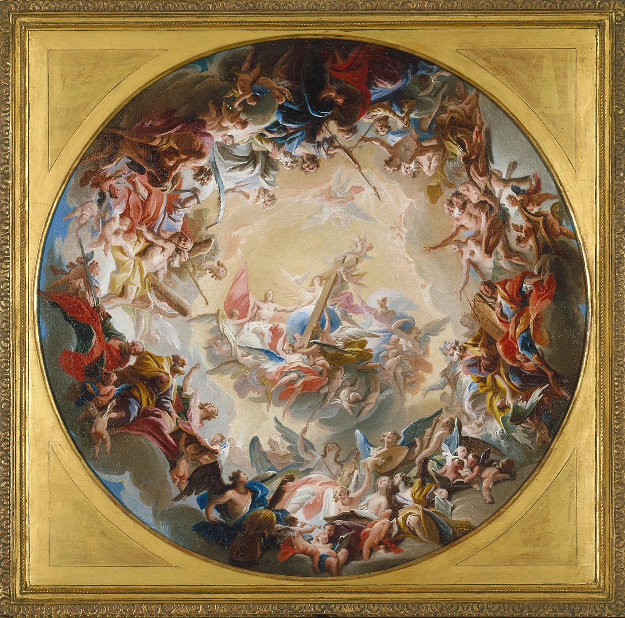 Glorificación de la Cruz (óleo sobre lienzo) de Carlo Innocenzo Carlone
