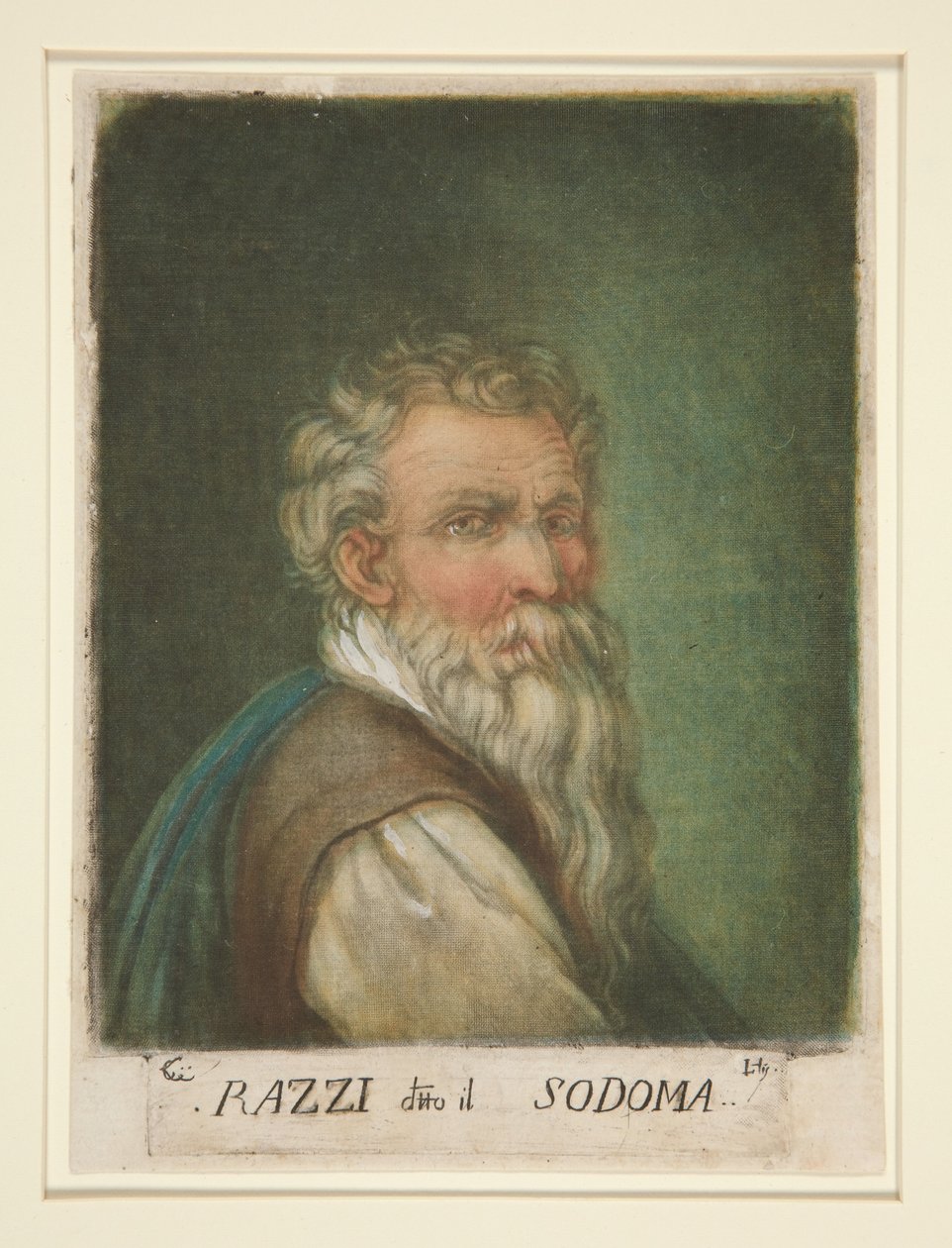 Retrato de G. A. Bazzi, llamado Il Sodoma de Carlo Lasinio