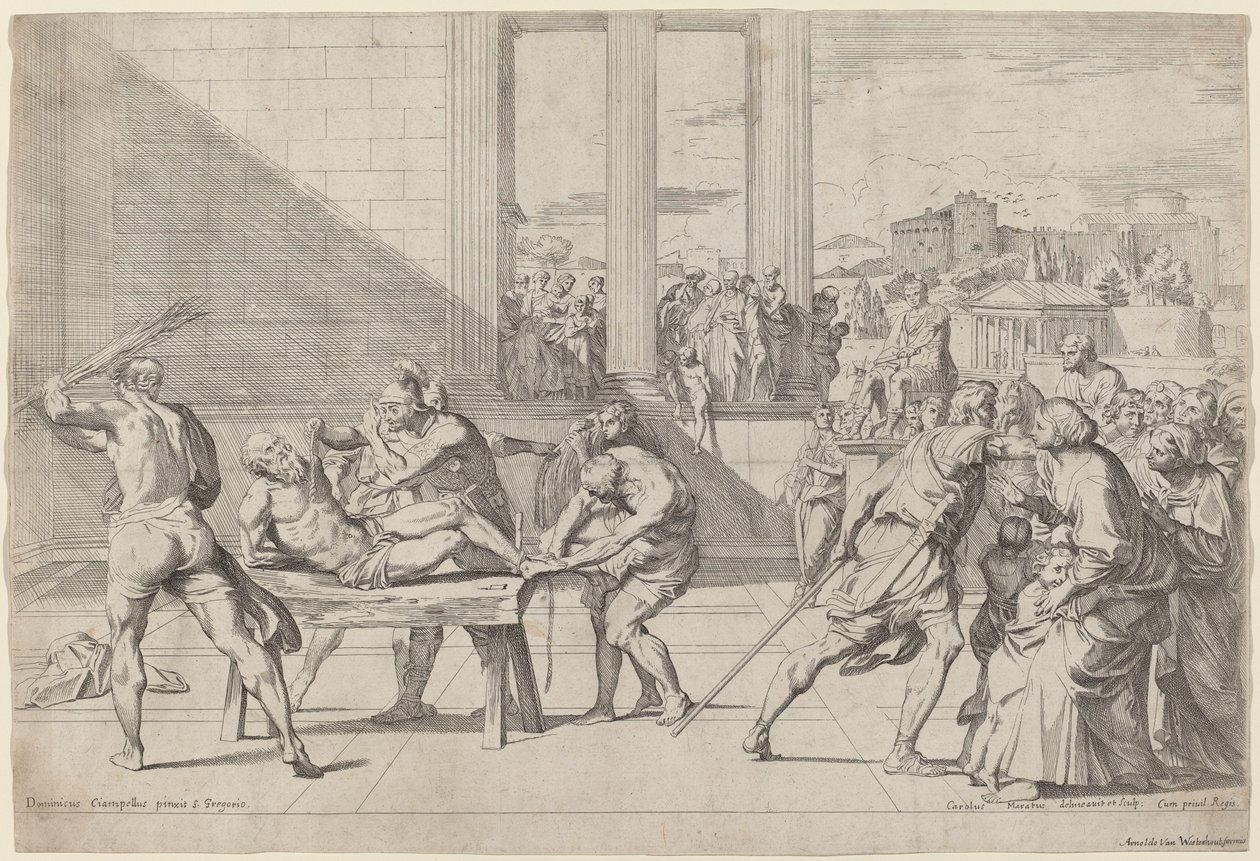 Martirio de San Andrés de Carlo Maratta after Domenichino