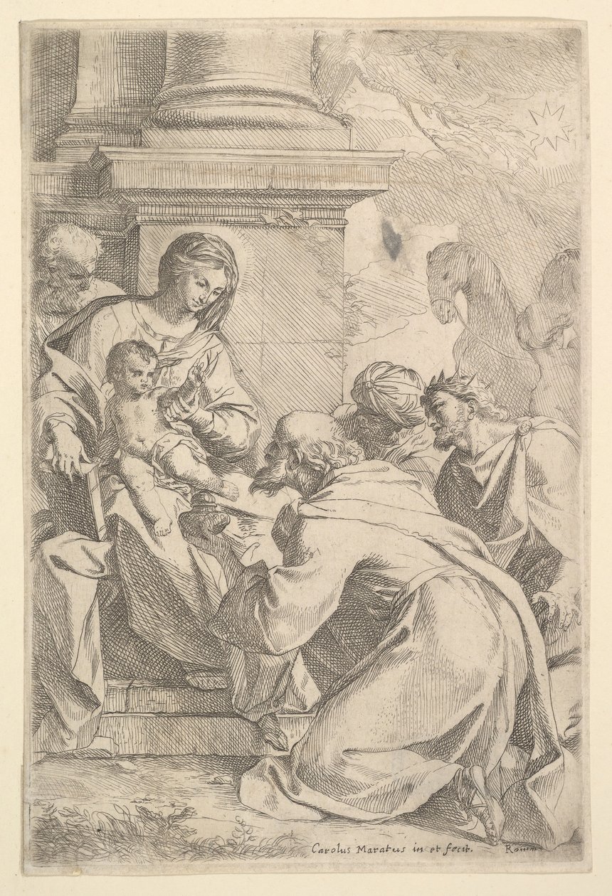 La adoración de los magos de Carlo Maratta or Maratti