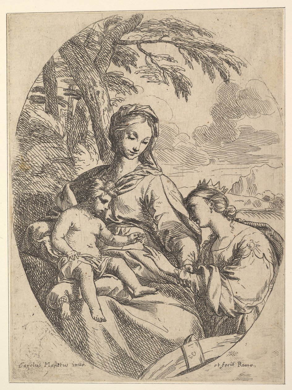 El matrimonio de Santa Catalina de Carlo Maratta or Maratti