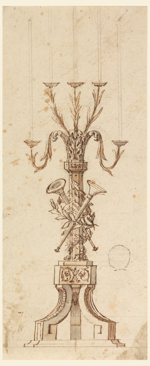 Diseño para un candelabro de Carlo Marchionni