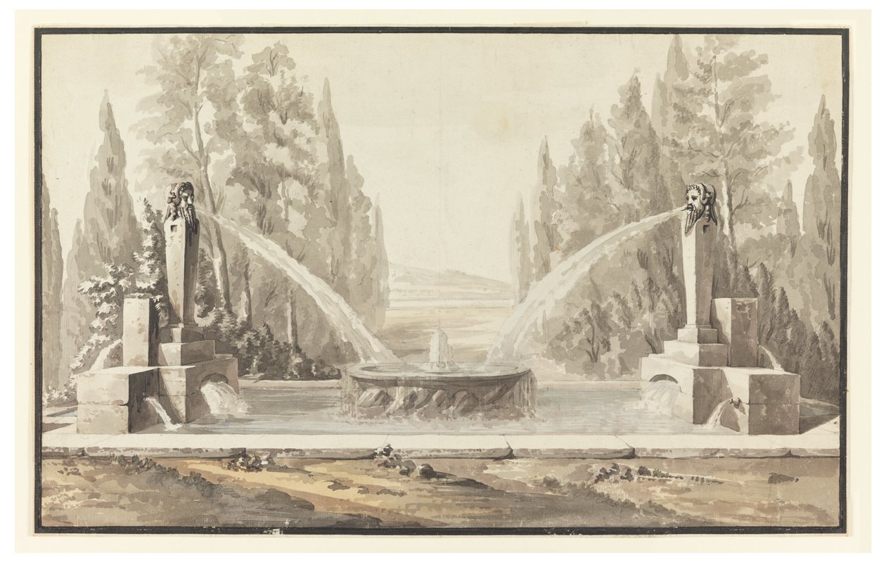 Diseño para una fuente en un parque de Carlo Marchionni