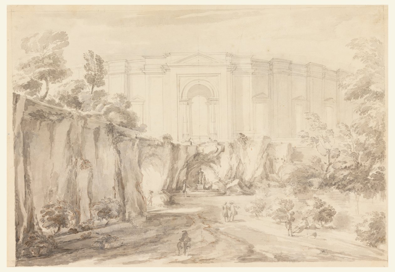 Diseño para un Hemiciclo, Villa Albani, Roma, Italia de Carlo Marchionni